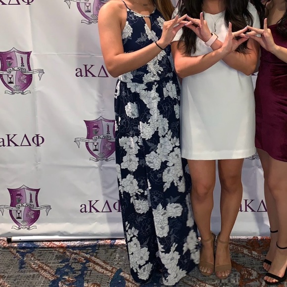 Altar’d State Navy Floral Keyhole Maxi Dress - Picture 4 of 4